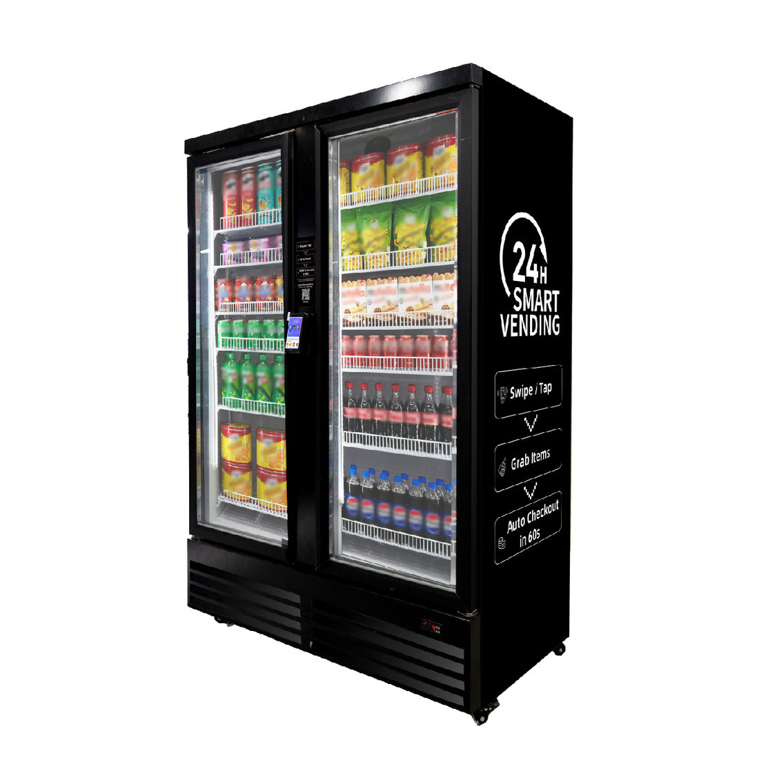 HAHA Smart Self-Service Refrigerated US1200CT - Double Door, POS/NFC | 864 Bottles