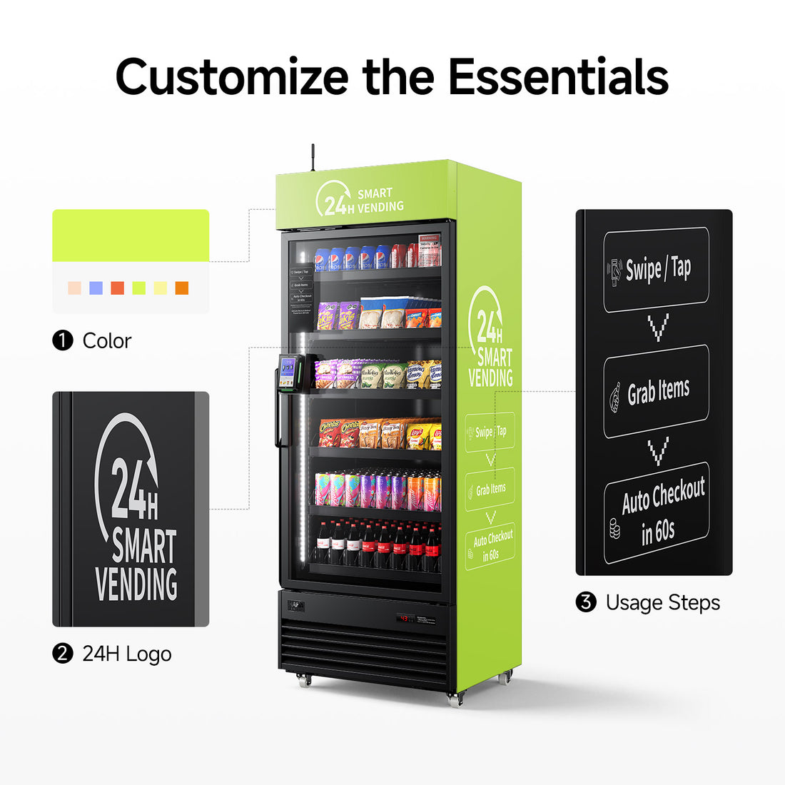 Essential Wrap Package（150$）A refined customizable wrap package focused on color customization, simple text editing, and guided online design.Have questions after placing your order? Contact us at info@hahavendingstore.com.